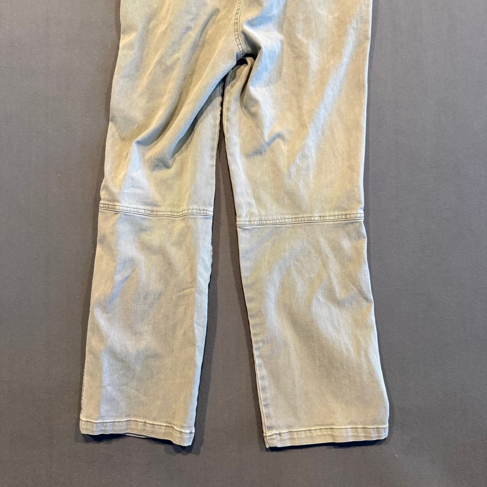 Faherty Women's Utility Jumpsuit M Sage Green Khaki Cinch Waist Long Sleeve - Picture 14 of 16